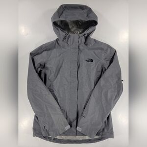 The North Face Women's Small Venture 2 Waterproof Dryvent Grey Hood Rain Jacket